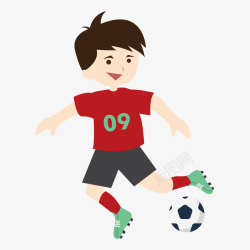 踢足球运动插画矢量图素材