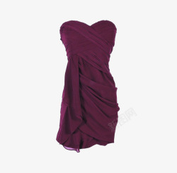 紫色抹胸裙素材