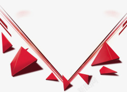 素材修饰装饰红色三角装饰高清图片