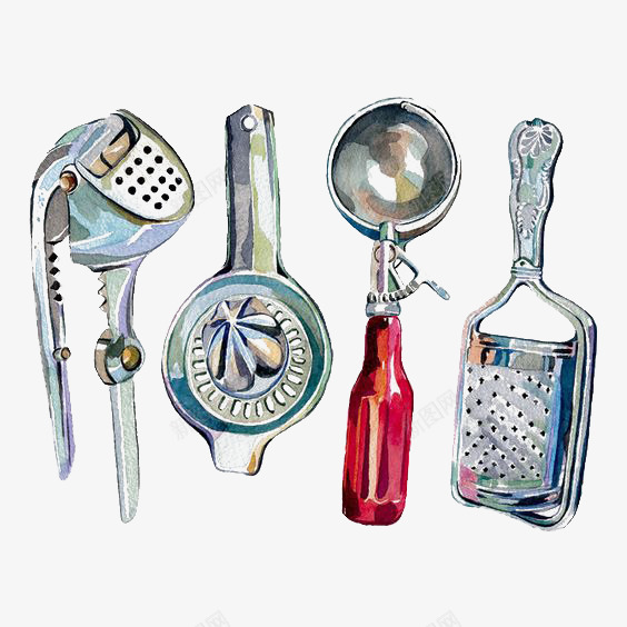 厨具png免抠素材_88icon https://88icon.com 卡通 厨具 手绘 插画 文艺 水彩 清新