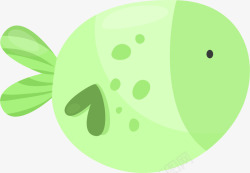 海洋生物绿色小鱼素材