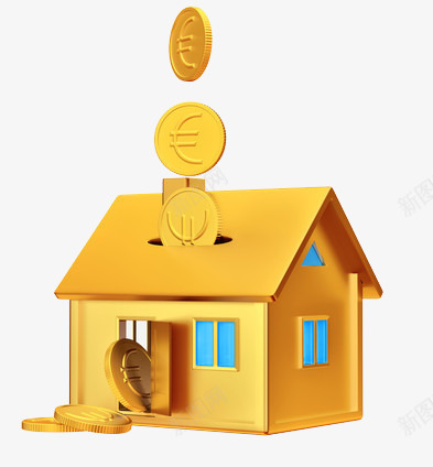 房子里的金币png免抠素材_88icon https://88icon.com 国外 金色 钱的符号