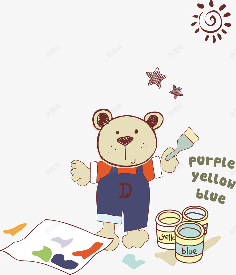 小熊可爱矢量图ai免抠素材_88icon https://88icon.com 创意 卡通 可爱 特色 矢量图