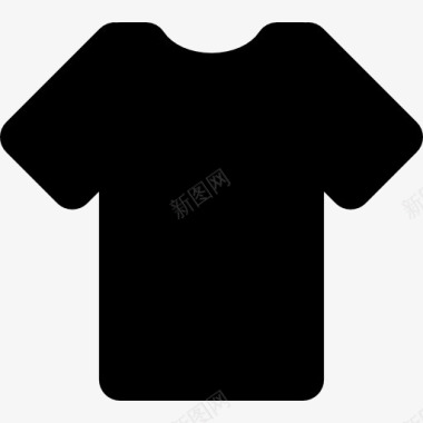 衣服T恤黑色剪影图标图标