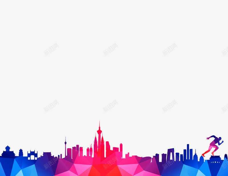 城市建筑青春在路上时尚海报png免抠素材_88icon https://88icon.com 城市建筑