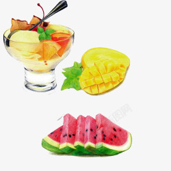 水果美食手绘画片素材