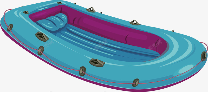 皮划艇png免抠素材_88icon https://88icon.com 乘船 小孔 工具 座位 手绘 皮划艇 皮划艇海报 蓝紫色 蓝色