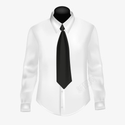 黑白衬衫干净白色衬衣高清图片