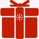 水彩绘礼盒彩绘红色扁平礼物礼盒图标图标