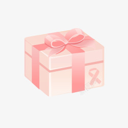 手绘方形橙子粉色礼盒高清图片