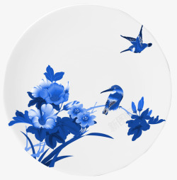 青花瓷盘素材
