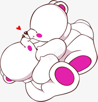 手绘可爱亲吻甜蜜小熊png免抠素材_88icon https://88icon.com 亲吻 可爱 甜蜜