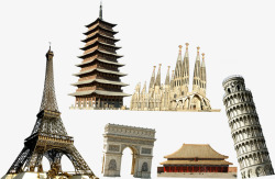 斜塔世界知名建筑高清图片