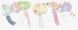卡通日式料理风铃矢量图高清图片