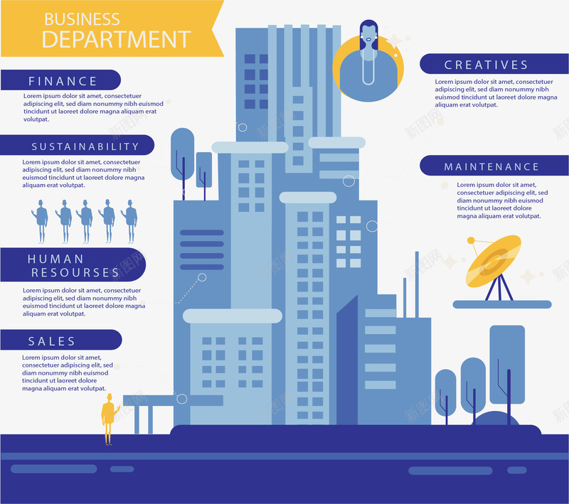 商务蓝色大楼图表矢量图ai免抠素材_88icon https://88icon.com 信息图表 公司大楼 商务 商务大楼 大楼图表 矢量png 矢量图