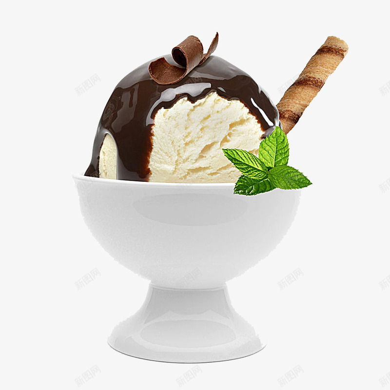冰淇淋png免抠素材_88icon https://88icon.com 冰淇淋球 夏日 巧克力 清凉 甜品 美食 薄荷叶