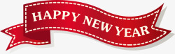新年快乐红绸标志素材