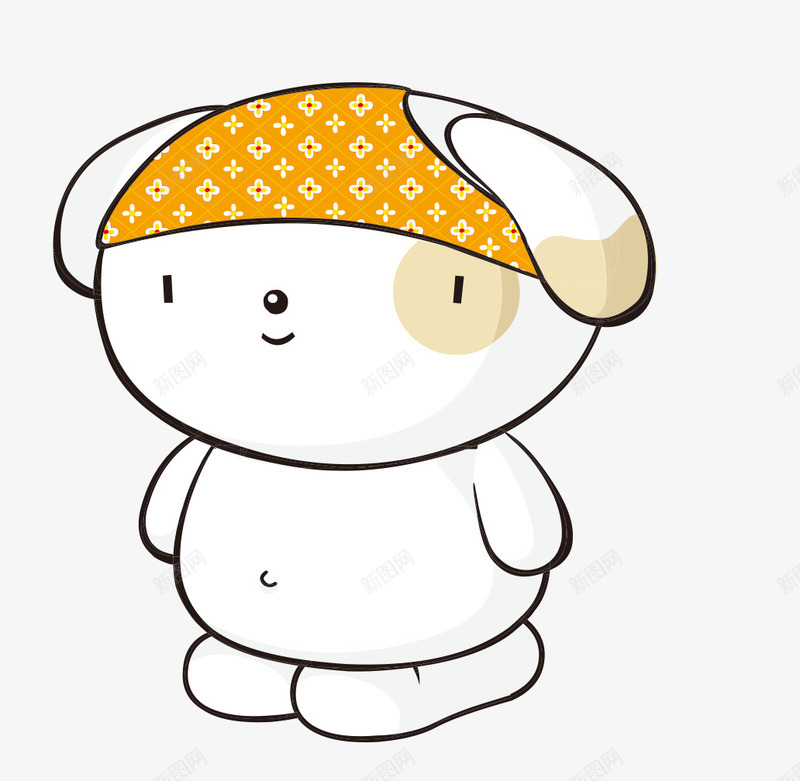卡通手绘可爱的小狗png免抠素材_88icon https://88icon.com 创意 动漫动画 动物 卡通手绘 可爱的小狗 白色小狗