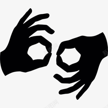 手账符号聋人手语图标图标