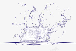 水柱元素动感水波元素高清图片