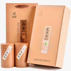 木制茶叶礼盒龙井茶盒高清图片