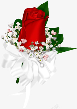 鲜花礼花背景图片卡通玫瑰白色礼花婚礼高清图片