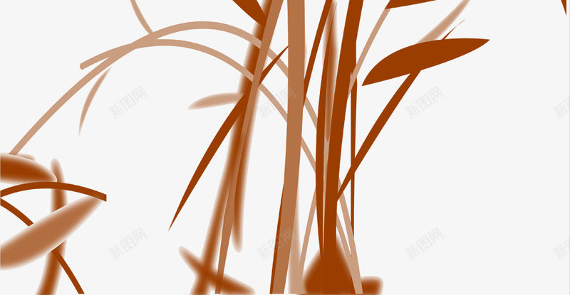 土黄色水墨竹叶叶子装饰png免抠素材_88icon https://88icon.com 叶子 土黄色 水墨 竹叶 装饰