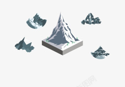 山尖山尖冰峰矢量图高清图片