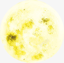 中秋节半透明黄色月亮素材