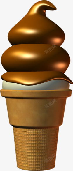 巧克力甜筒素材