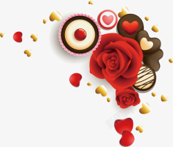 巧克力玫瑰七夕情人节素材