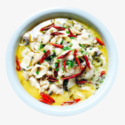 美味的虾传统美食老坛酸菜鱼高清图片