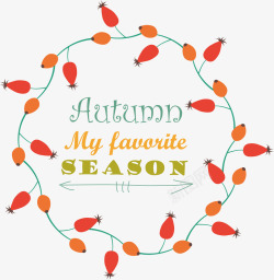 最喜爱的季节Autumn艺术字矢量图高清图片