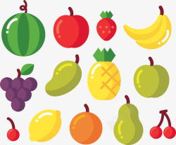绿色西瓜手绘卡通水果高清图片