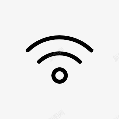 无线连接两行WiFi信号图标图标