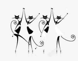跳舞的猫女造型素材