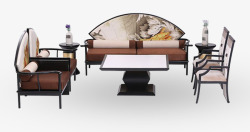 中式摆设中国风沙发桌子高清图片
