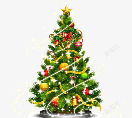 圣诞树png免抠素材_88icon https://88icon.com 发光圣诞树 圣诞节 平安夜海报设计