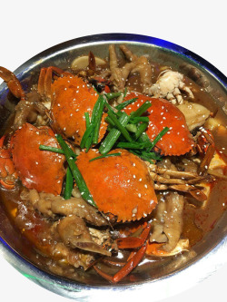 蟹煲海鲜煲蟹煲鸡高清图片