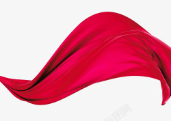 红色飘扬绸带素材