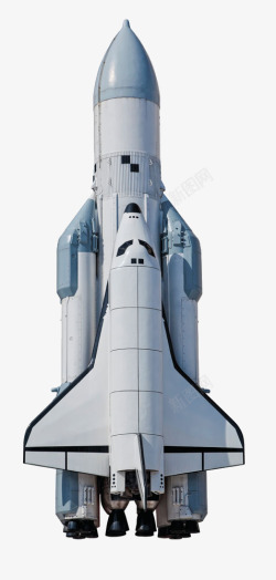 飞行的火箭白色火箭飞行器高清图片