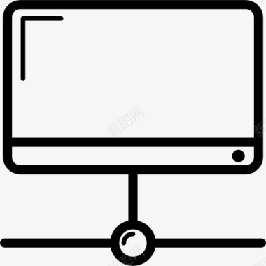 电脑屏幕显示器电视连接到网络图标图标