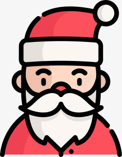白胡子简笔圣诞老人素材