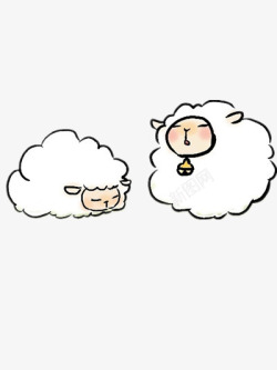 两只羊两只昏昏欲睡的羊高清图片