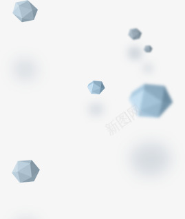 几何体蓝色石头石块漂浮png免抠素材_88icon https://88icon.com 几何体 漂浮 石块 石头 蓝色