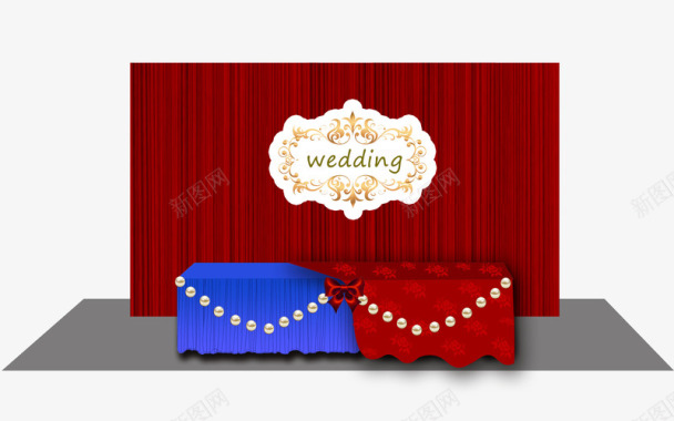 绸缎背景婚礼效果图图标图标