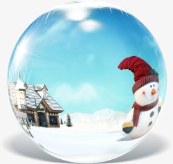 梦幻冬季水晶球素材