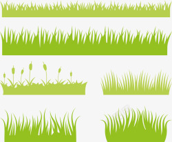 小草边框矢量图素材