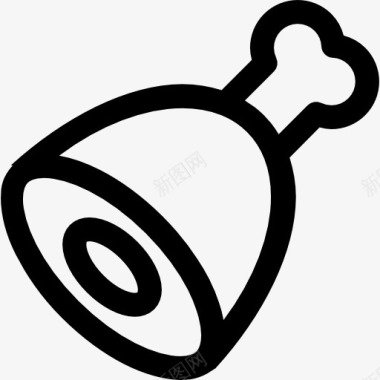 猪蹄火腿图标图标