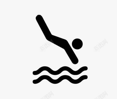 跳水运动跳水图标图标